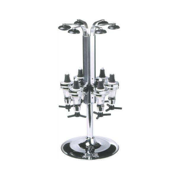 Stojak obrotowy na 6 butelek z dyspenserem