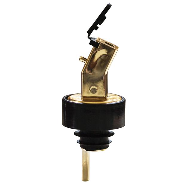 Nalewak plastikowy Pour & Seal z klapką, kolor złoty