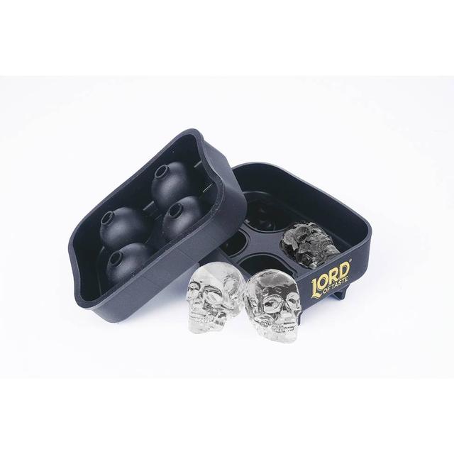 Forma do lodu czaszka Lord of Taste 4x(40x40x25mm), sylikonowa, czarna