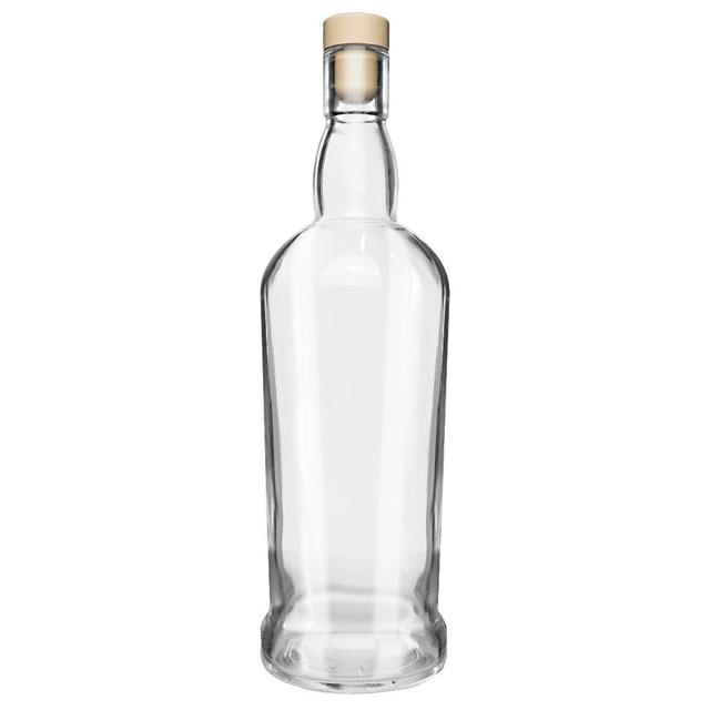 Butelka szklana z korkiem syntetycznym SILK 700ml, okrągła