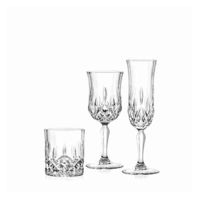 Zestaw do Whisky Opera RCR 18-elementowy (6x Szklanka niska Opera 300ml plus 6x Kieliszek do wina Opera 230ml plus 6x Kieliszek do szampana Opera 130ml)