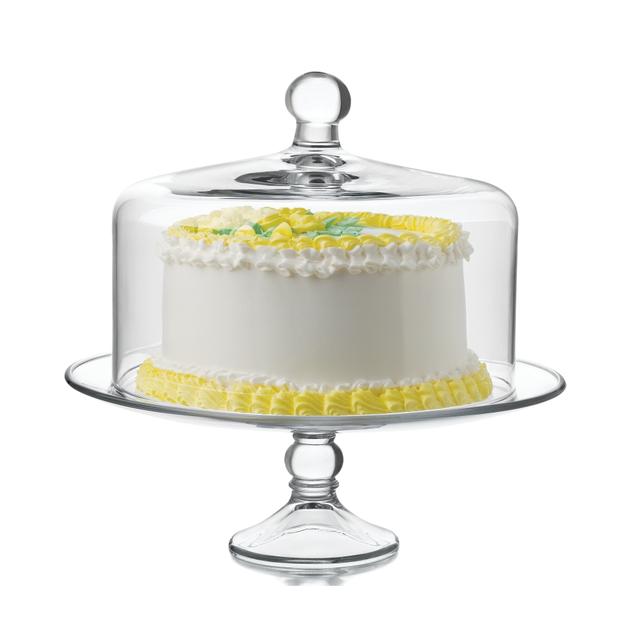 Patera do ciasta szklana Selene z przykrywką