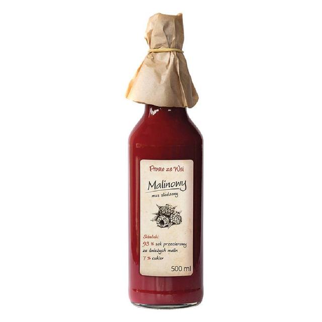 Prosto ze Wsi, Mus Malinowy, przecier - słodzony 500ml