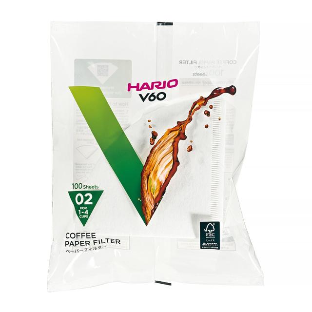 Hario filtry papierowe V60 2fil., 100 szt. VCF- 02-100W|