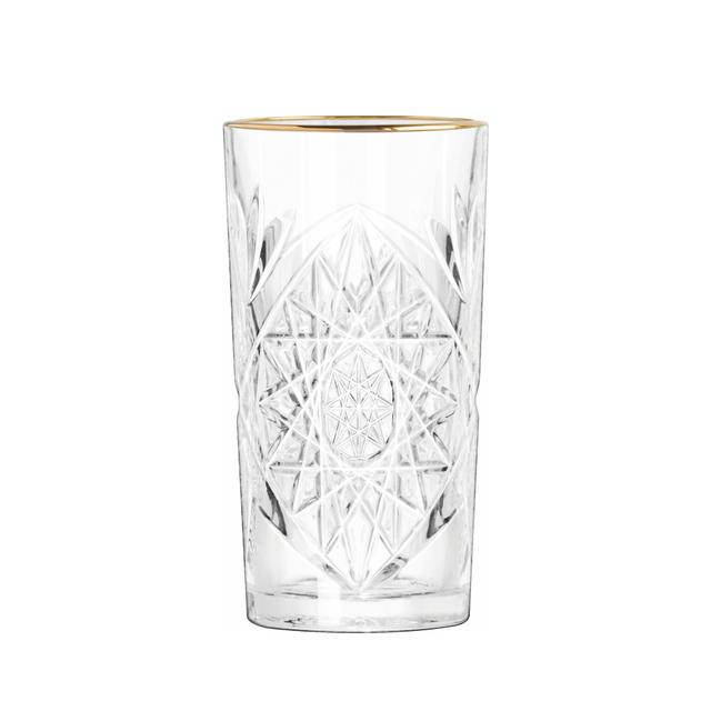 Szklanka wysoka Hobstar Cooler 473ml * 16 Oz, złoty rant