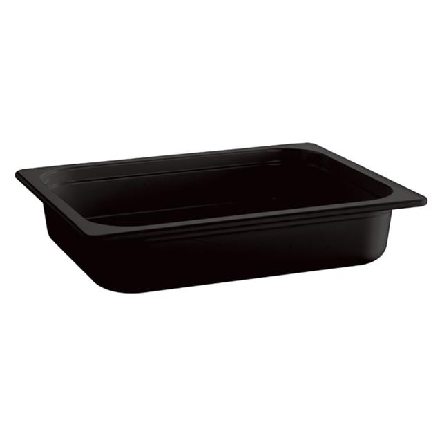 Pojemnik GN 1/2 z melaminy APS ECOLINE, czarny, 32,5x26,5x6,5cm