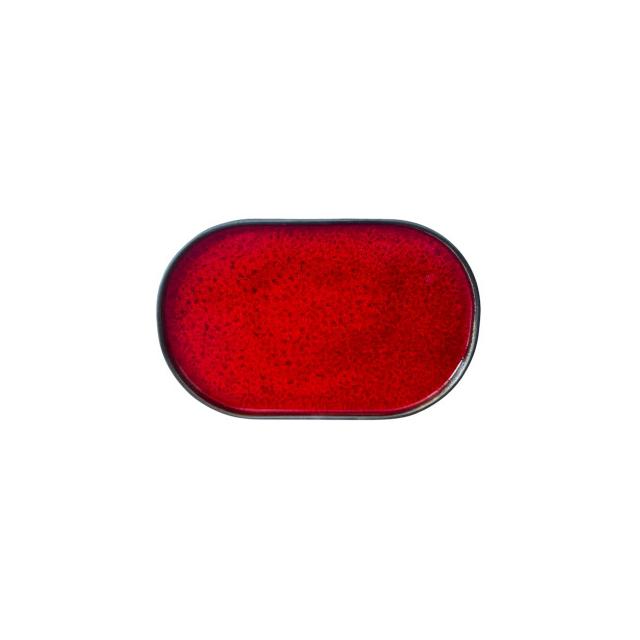 Półmisek z rantem 28,5x19cm Arondi Kera, kolor rubin