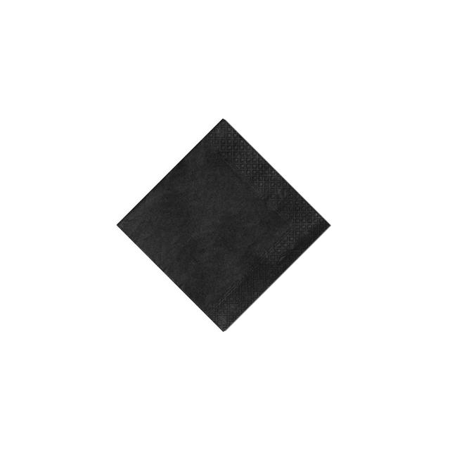 Serwetki cocktailowe, 33x33cm, składane 1/4, czarne, 250szt