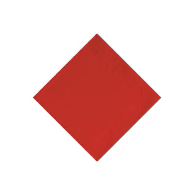 Serwetki cocktailowe, 33x33cm, składane 1/4, czerwone, 250szt