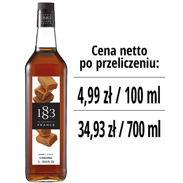 Syrop 1883 Routin Karmel, szklana butelka 1L