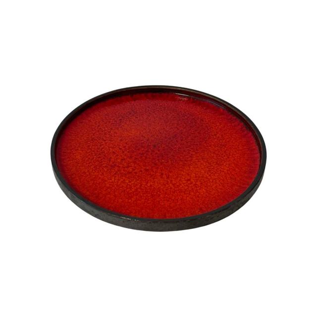 Talerz płytki z rantem 20cm Arondi Kera, kolor rubin