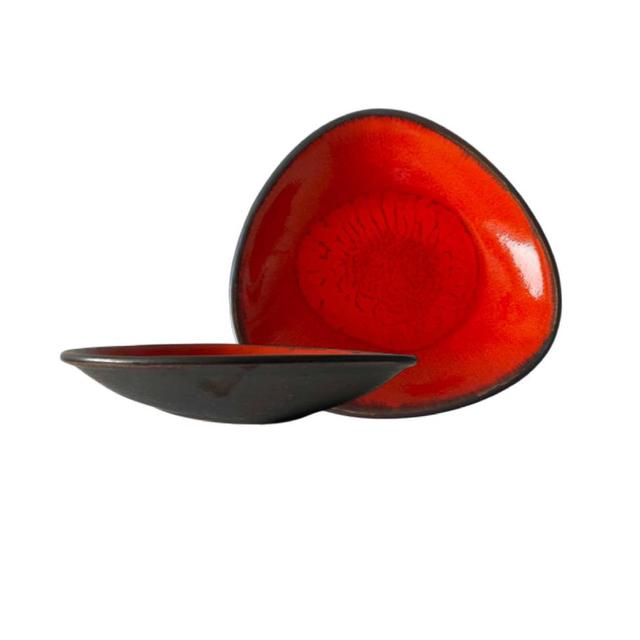 Talerz głęboki 27cm KERA Delta, kolor rubin