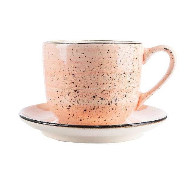 Filiżanka 350ml Bel Kera plus spodek 15 cm, kolor różowy