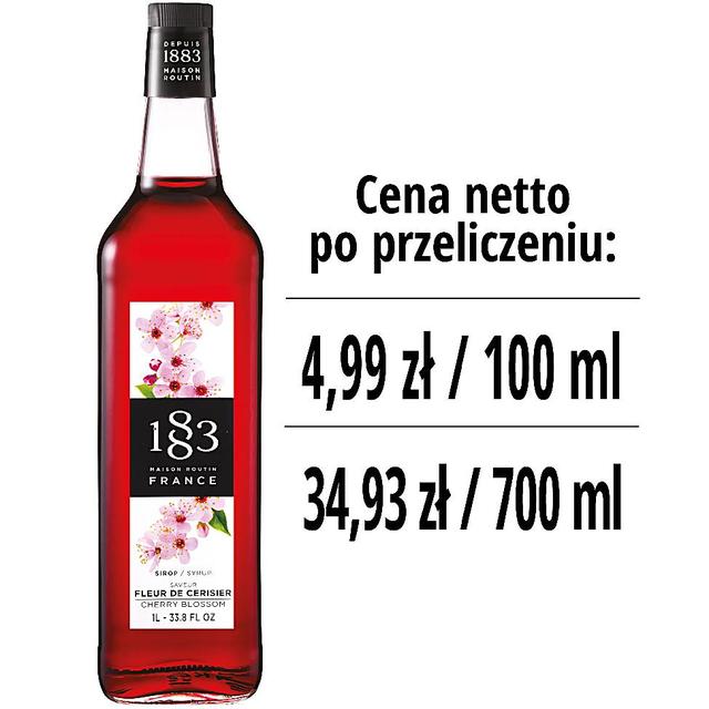 Syrop 1883 Routin Kwiat Wiśni, szklana butelka 1L