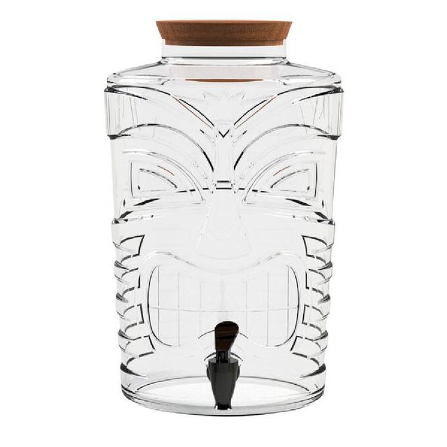 Słój Tiki 7,6L ze stalowym kranikiem i drewnianą pokrywą