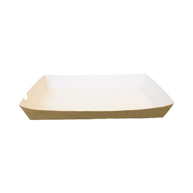 Tacka 200x240x36mm, karton biało- brązowy, op.100 sztuk