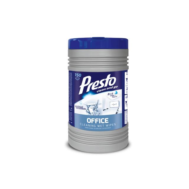 Ściereczki czyszczące Presto Tuba Office 150szt.