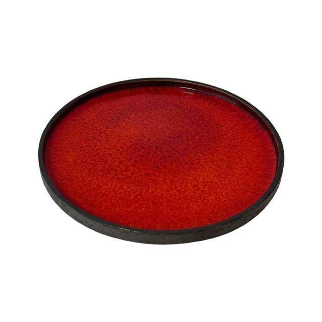 Talerz płytki z rantem 28cm Arondi Kera, kolor rubin