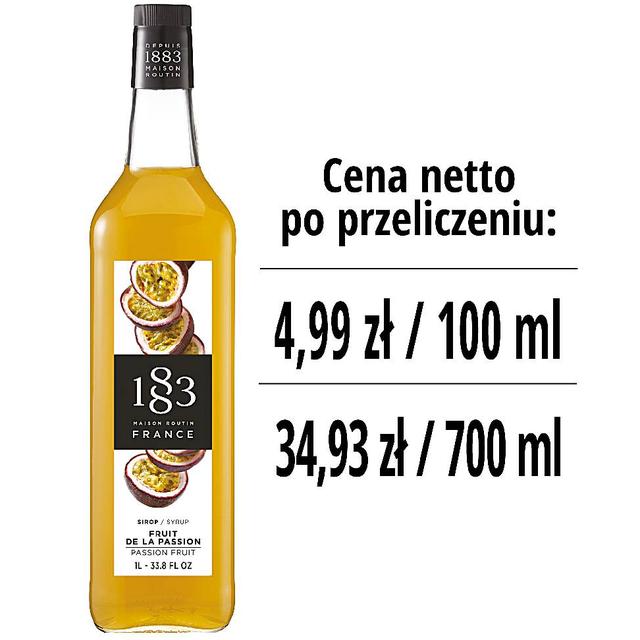 Syrop 1883 Routin Marakuja, szklana butelka 1L