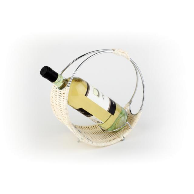 Stojak na wino z rattanu - 24cm