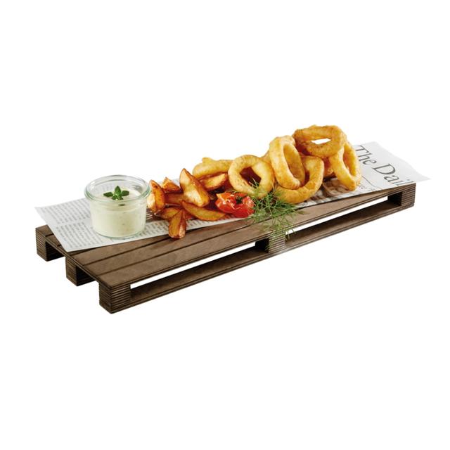 Paleta do serwowania potraw 40x15cm, drewniana