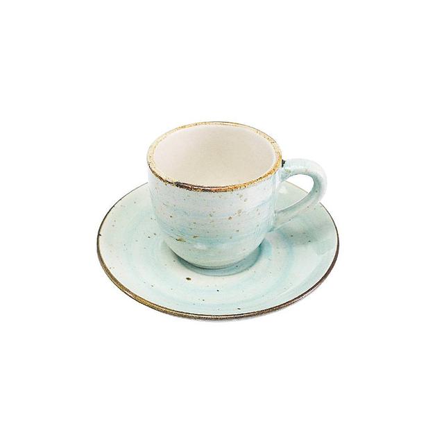 Filiżanka 100ml Bel Kera plus spodek 11 cm, kolor seledynowy