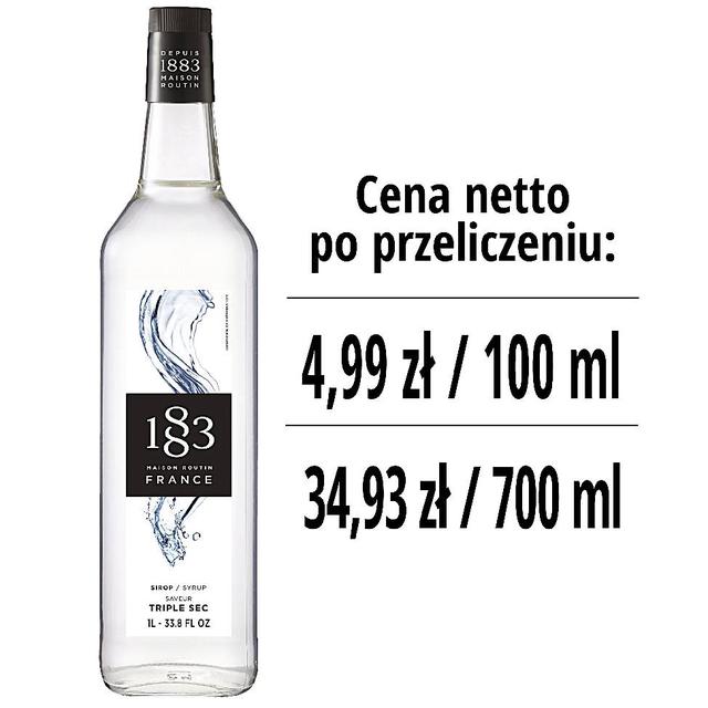Syrop 1883 Routin Curacao Triple Sec, szklana butelka 1L