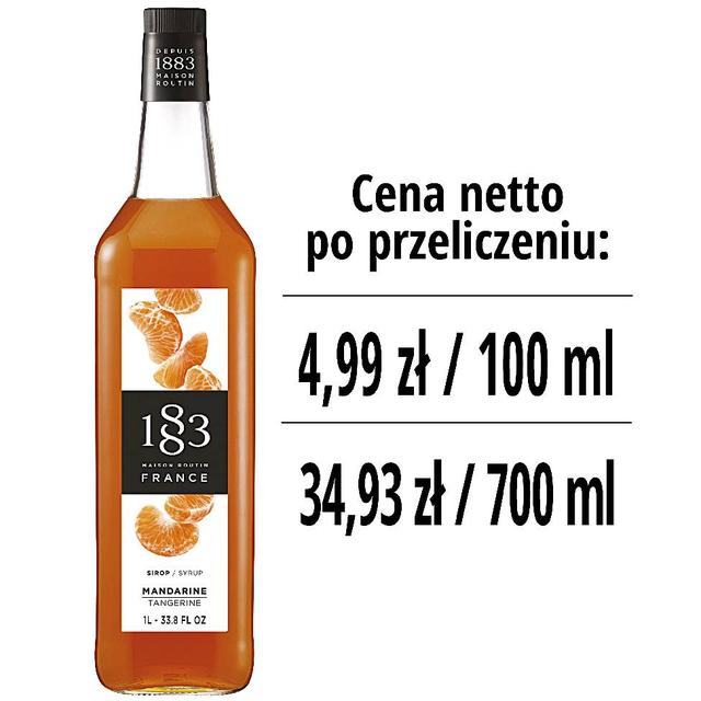 Syrop 1883 Routin Mandarynka, szklana butelka 1L