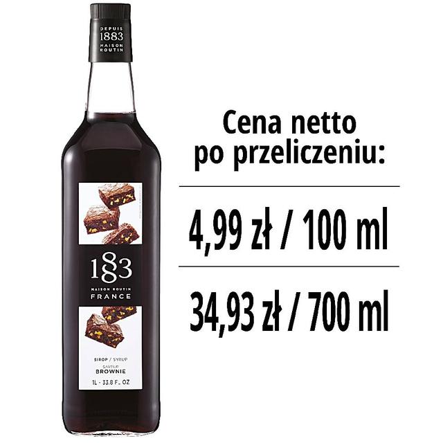 Syrop 1883 Routin Brownie, szklana butelka 1L