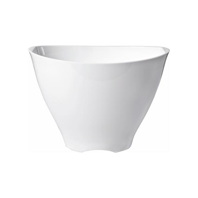 Wiaderko do szampana, owalne, plastikowe, białe