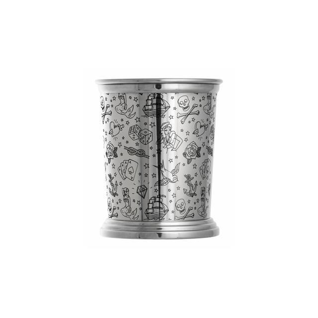 Kubek stalowy Julep Mug, polerowany 410ml, wzór Tattoo