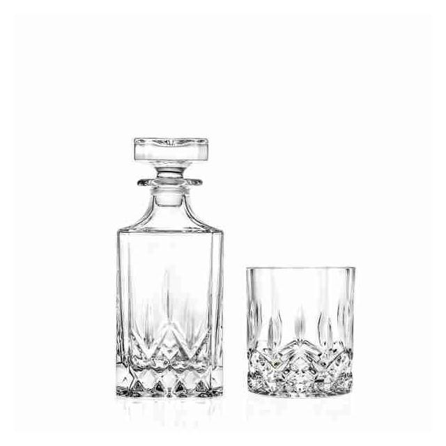Zestaw do Whisky Opera RCR (Karafka Opera 750ml plus 6x Szklanka niska Opera RCR 300ml)