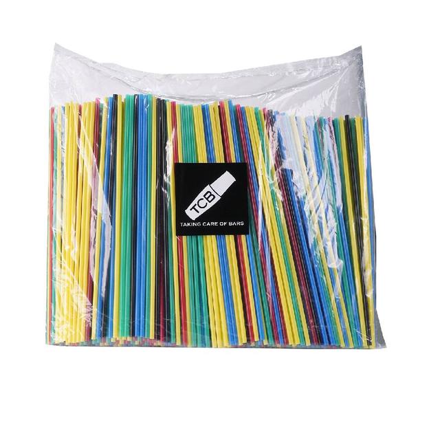 Słomki cocktailowe proste Collins, mix kolorów, 1000szt (cieniutkie)