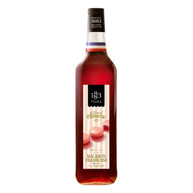 Syrop 1883 Routin French Patisserie Makaronik Malinowy, szklana butelka 1L