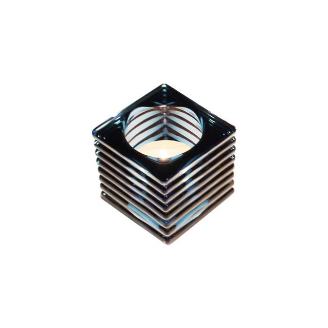 Świecznik Tealight Holder Square niebieski 5,5cm