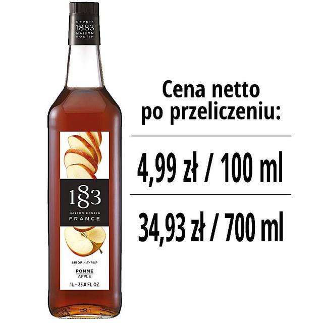 Syrop 1883 Routin Jabłko, szklana butelka 1L