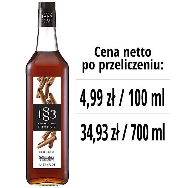 Syrop 1883 Routin Cynamon, szklana butelka 1L