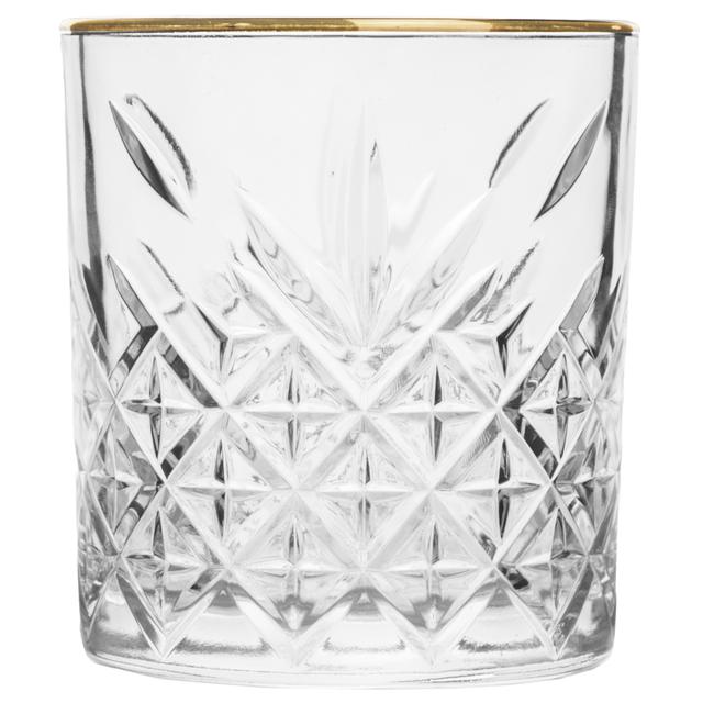 Szklanka niska Timeless 345ml - złoty rant