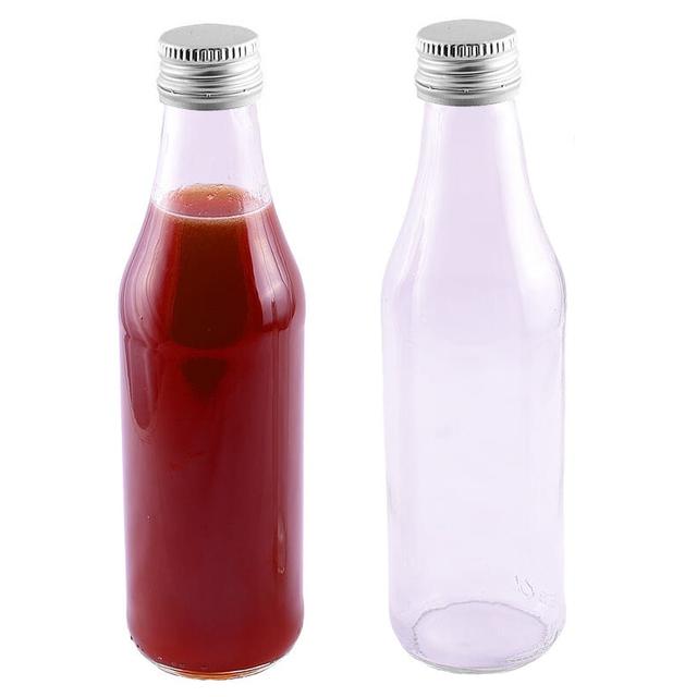 Szklana butelka 255ml, średnica 5,5cm, wysokość 19cm (bez zakrętki)