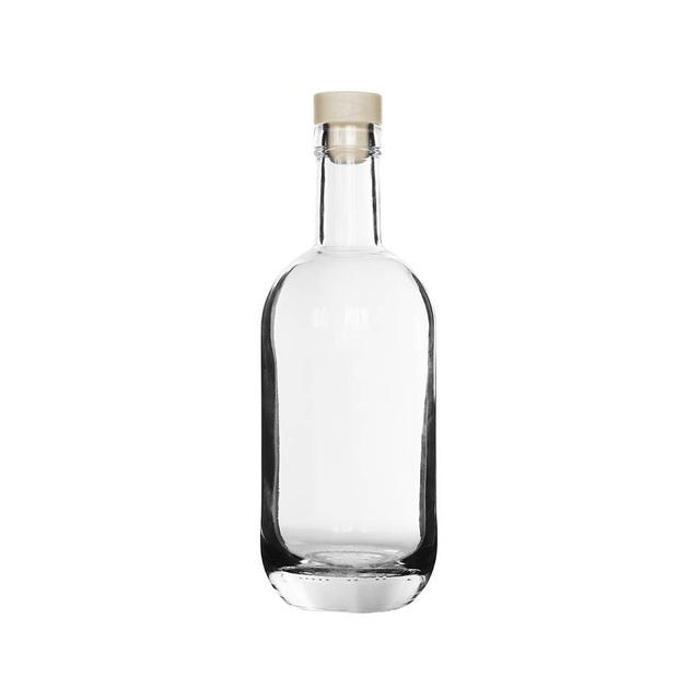 Butelka szklana z korkiem syntetycznym ROUND 700ml, okrągła, zaokrąglone dno