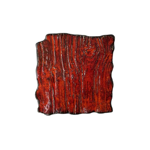 Talerz kwadratowy 21x21cm KERA Moku, kolor rubin