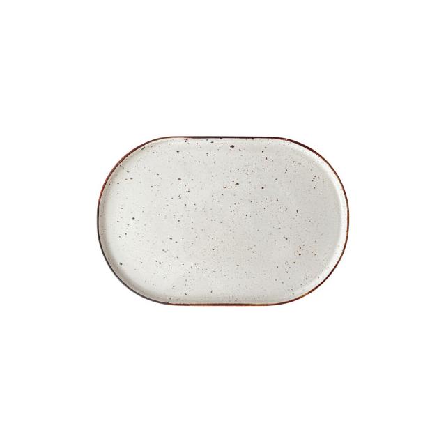 Półmisek z rantem 33x23cm Arondi Kera, kolor kremowy