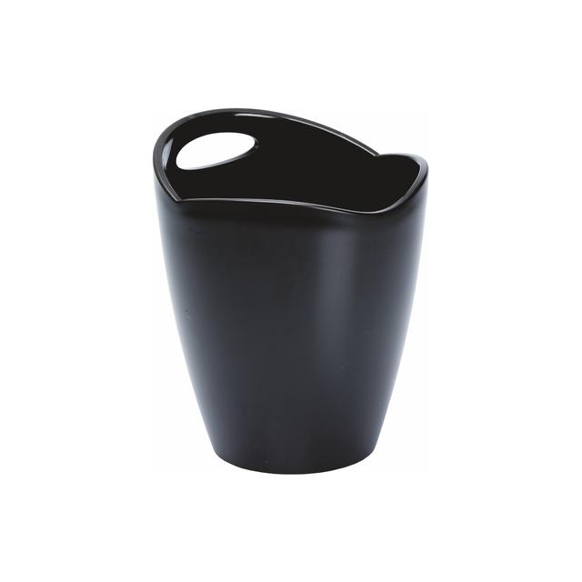 Wiaderko do szampana, czarne, plastik matowy
