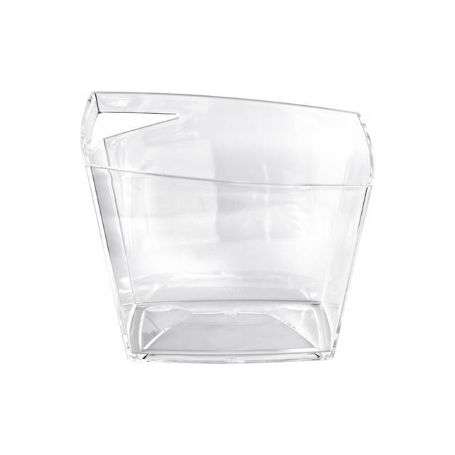 Wiaderko do szampana, prostokątne, klarowne, plastikowe
