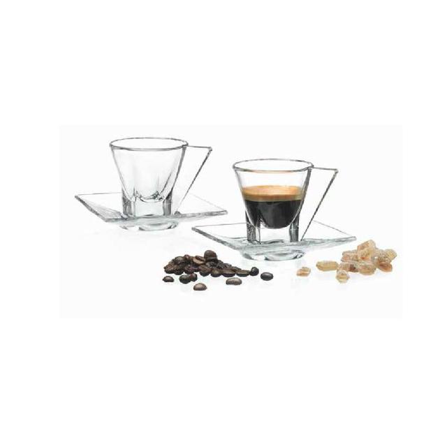 Filiżanka do espresso Fusion RCR 70ml ze spodkiem (zestaw 2szt.)