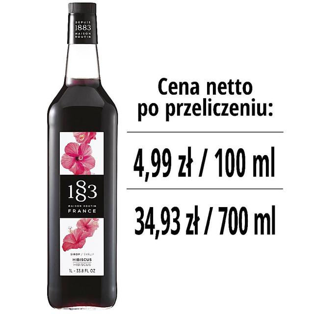Syrop 1883 Routin Hibiskus, szklana butelka 1L