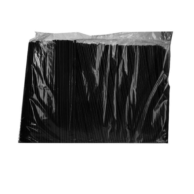 Słomki cocktailowe Frappé, czarne, 4mmx10cm, 1000szt (cieniutkie)