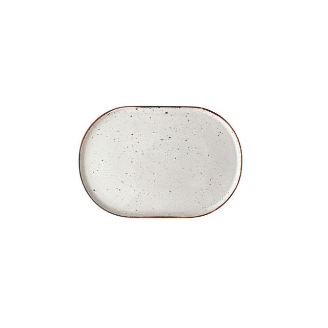 Półmisek z rantem 28,5x19cm Arondi Kera, kolor kremowy