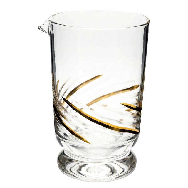 Szklanica barmańska na stopie Poetry 650ml z lejkiem, złote zdobienie