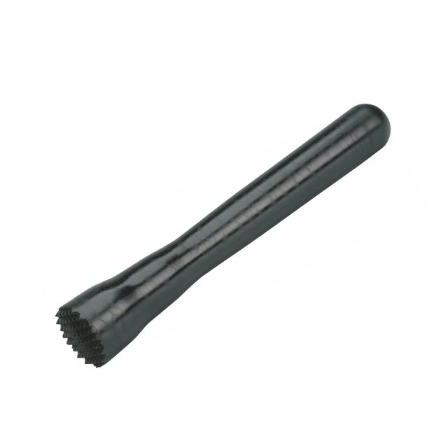 Rozgniatacz do owoców (muddler), ABS plastikowy ząbkowany, czarny, 24cm